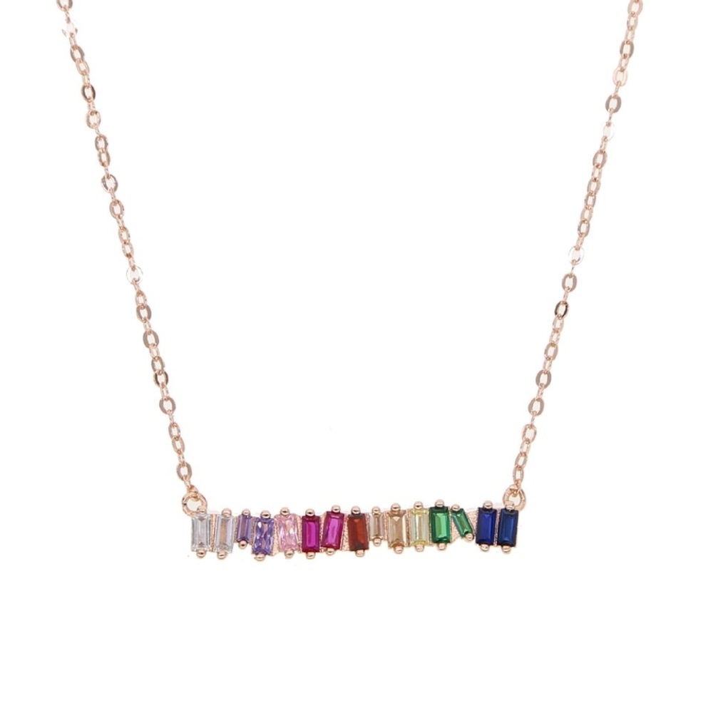 Rose Gold Bar Necklace